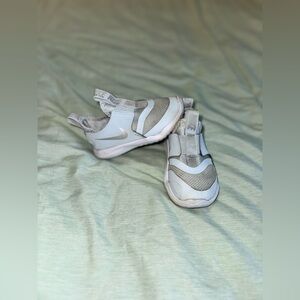 Nike Kids' White and Gray Slip-On Sneakers